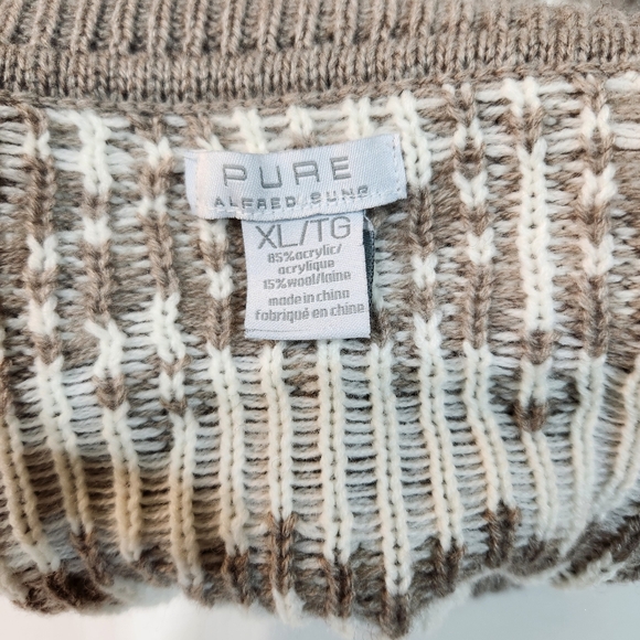 PURE Alfred Sung Holiday Snowflake Knit Pullover Turtleneck Sweater (XL) - Picture 10 of 12